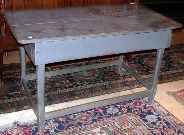 Lot image - Gray Painted Pine Farm Table