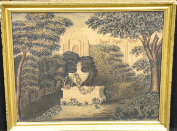 Lot image - Mourning Watercolor on Paper