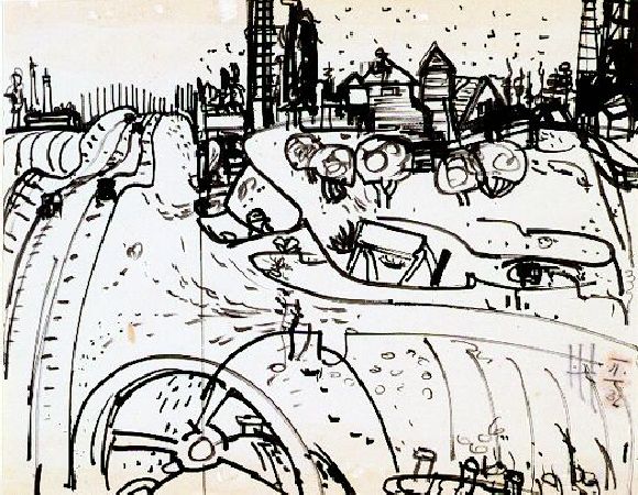 Lot image - Hans Hofmann German/American, 1880-1966 UNTITLED (In the Car)