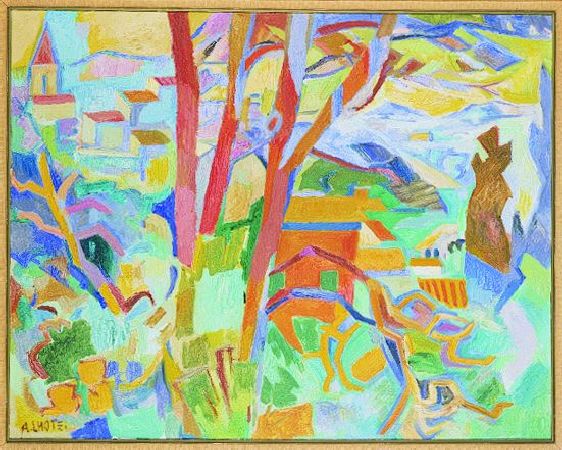 Lot image - Andre Lhote French, 1885-1962 LA CADIERE, VILLAGE ET FORET Signed A. LHOTE. (ll); also titled and dated 1960...