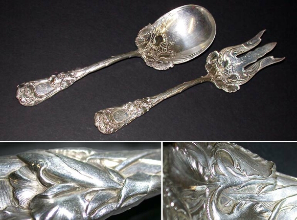 Lot image - Pair of Bigelow, Kennard & Co. Sterling Silver Serving Pieces