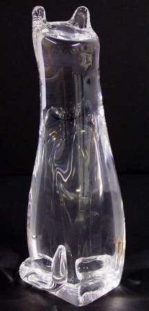 Lot image - Steuben Glass Figure of a Cat