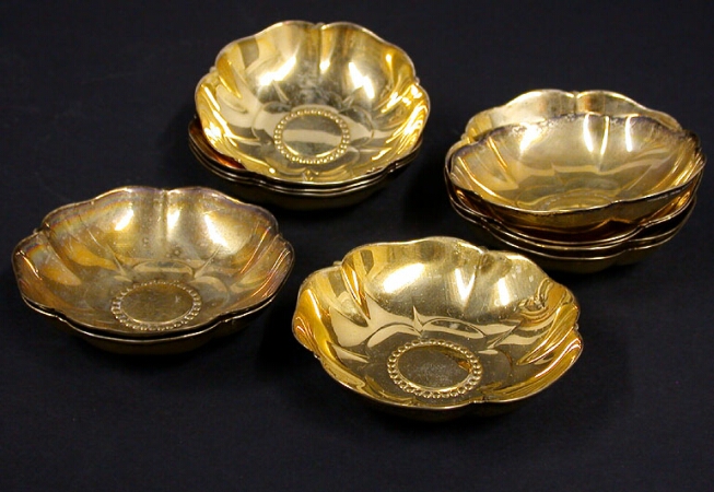 Lot image - Set of Twelve Tiffany & Co. Gilt Sterling Silver Nut Dishes