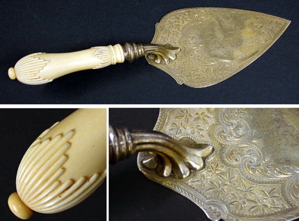 Lot image - English Gilt Silver Cake Slice