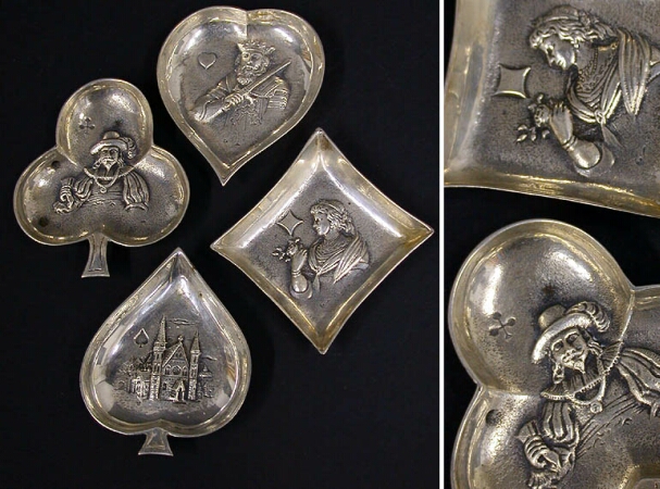 Lot image - Set of Four Continental Silver Nut Dishes