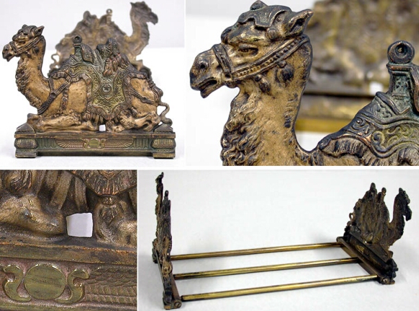 Lot image - Victorian Brass Bookstand