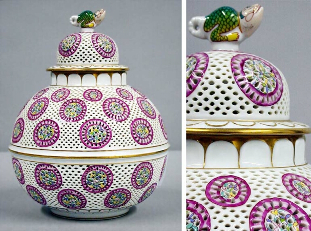 Lot image - Herend Porcelain Covered Jar