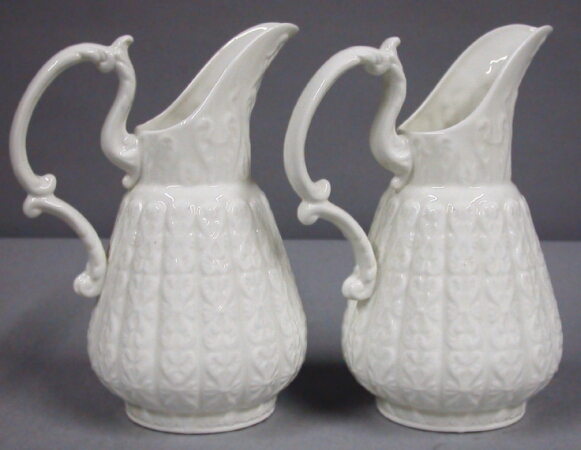 Lot image - Pair of Crown Staffordshire Porcelain Ewers