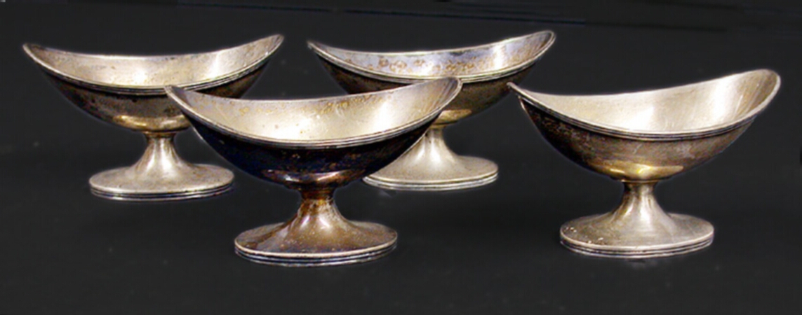 Lot image - Set of Four English Silver Salts