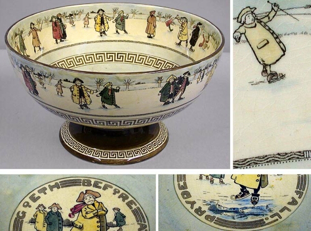 Lot image - Royal Doulton Porcelain Punch Bowl