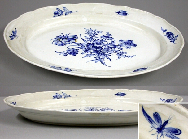 Lot image - Meissen Gilt and Floral Decorated Porcelain Platter