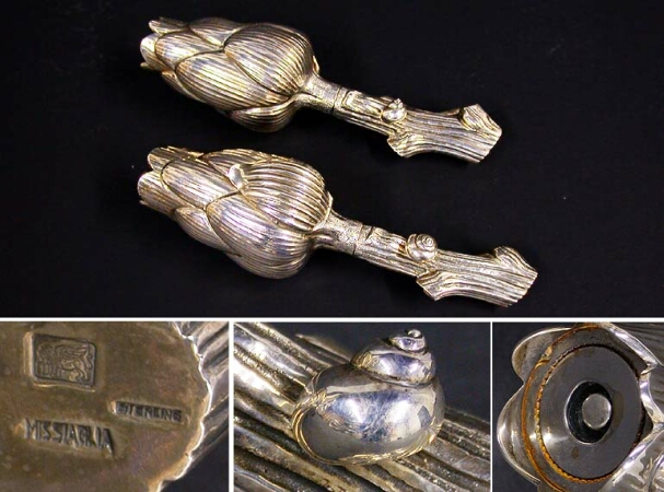 Lot image - Two Missiaglia Sterling Silver and Mixed Metal Spice Grinders