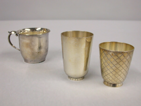Lot image - Group of Three Georg Jensen Sterling Silver Cups
