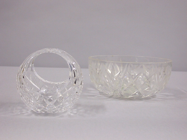Lot image - Two Waterford Colorless Cut Glass Articles