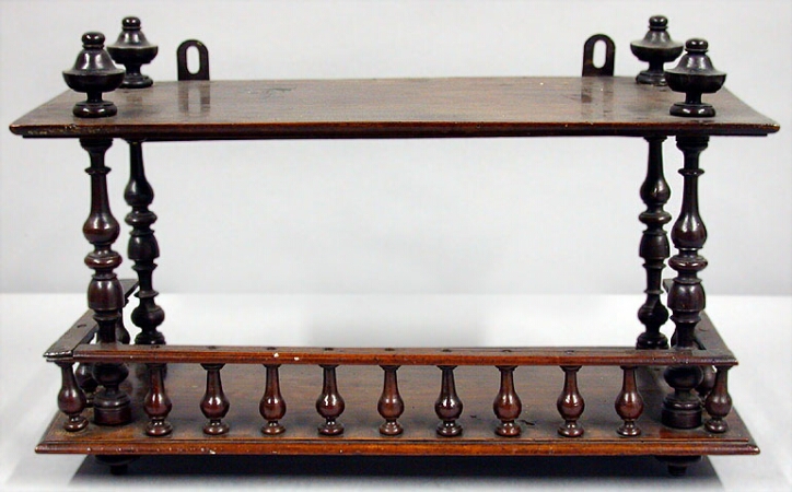 Lot image - Baroque Style Walnut Hanging Shelf