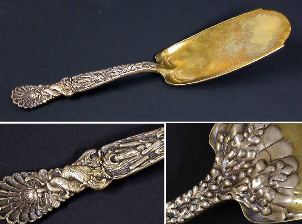 Lot image - Tiffany & Co Gilt Sterling Silver Serving Piece