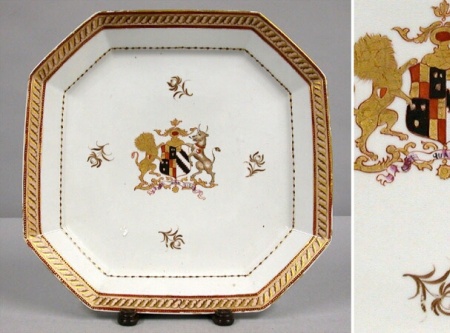 Lot image - Chinese Export Porcelain Armorial Charger