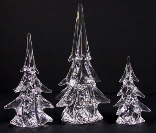 Lot image - Set of Three Clichy Glass Tree-Form Paperweights