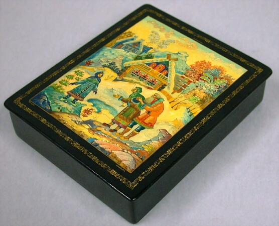 Lot image - Russian Lacquered Hinged Box