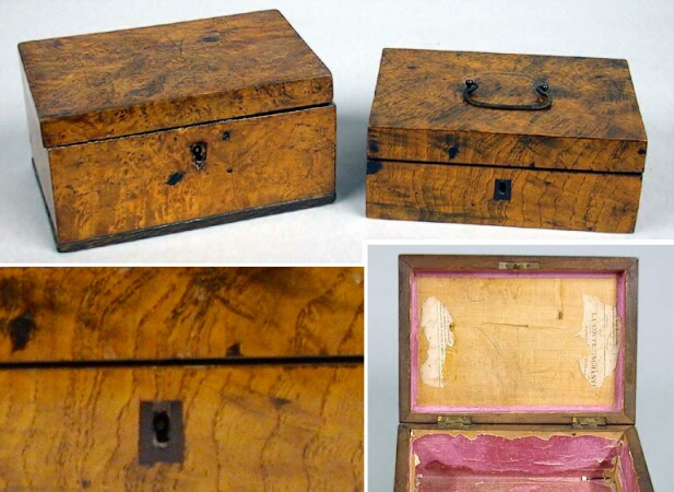 Lot image - Two Burl-Wood Boxes