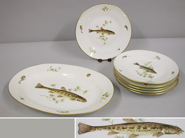 Lot image - Ginori Porcelain Fish Service