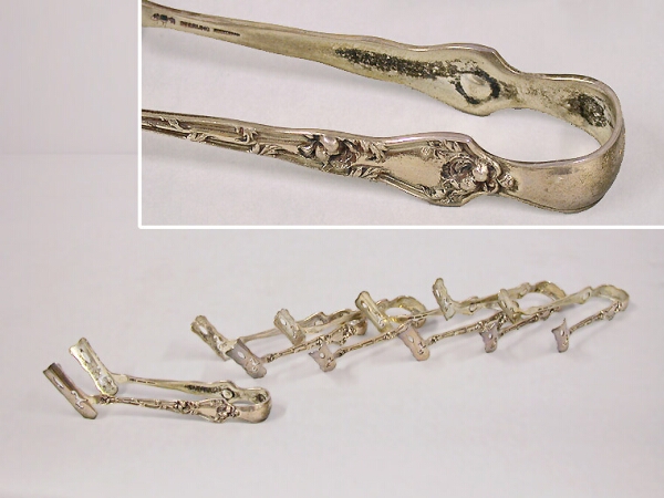 Lot image - Set of Six Gorham Sterling Silver Individual Asparagus Servers