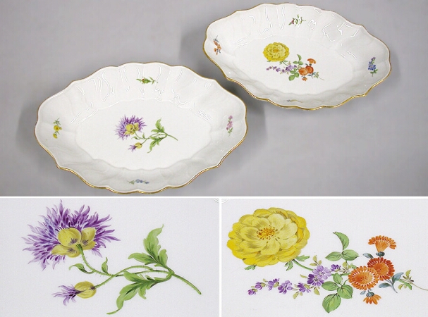 Lot image - Pair of  Meissen Porcelain Bowls