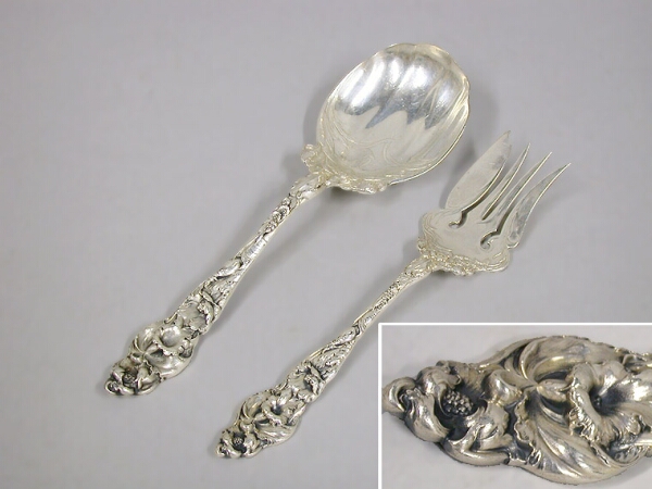 Lot image - Two Dillon, Hancher & Co. Sterling Serving Pieces