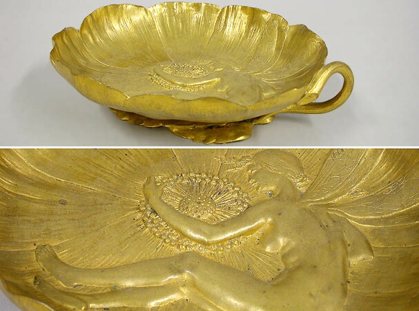 Lot image - Gilt-Bronze Poppy-Form Bowl