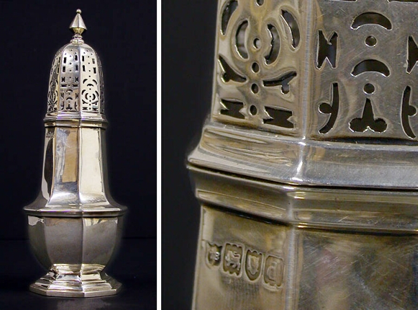 Lot image - English Silver Sugar Caster