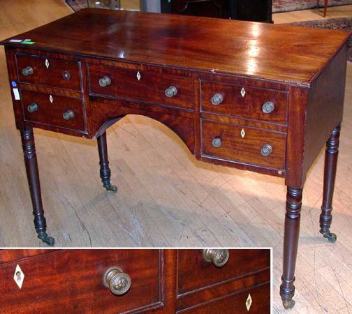 Lot image - Regency Mahogany Writing Table