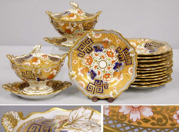 Lot image - English Porcelain Dessert Service