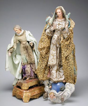 Lot image - Italian Polychrome Decorated Creche Figure of The Immaculate Conception