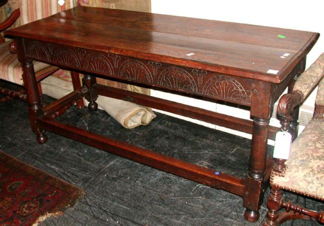 Lot image - Provincial English Oak Refectory Table
