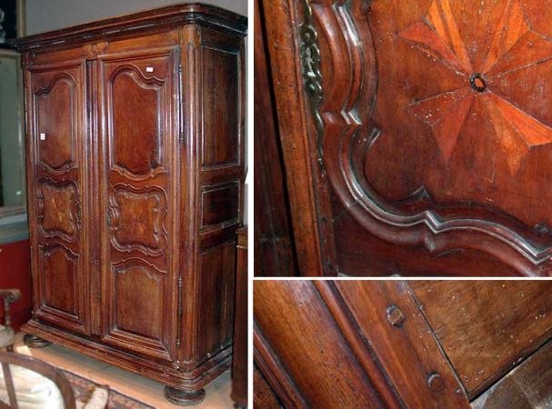 Lot image - Provincial Louis XV Walnut Armoire