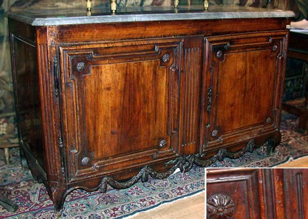 Lot image - Provincial Louis XV Walnut Buffet