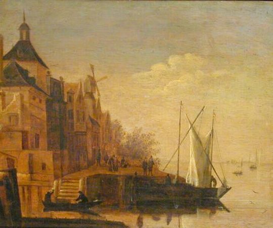 Lot image - Circle of Abraham Stork  DUTCH VILLAGE