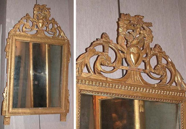 Lot image - Louis XVI Gilt-Wood Mirror
