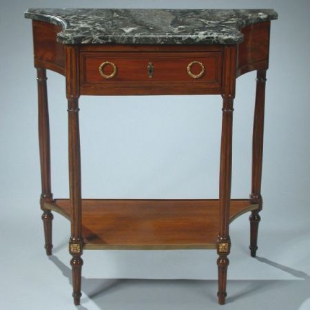 Lot image - Louis XVI Gilt-Bronze Mounted Mahogany Console Desserte