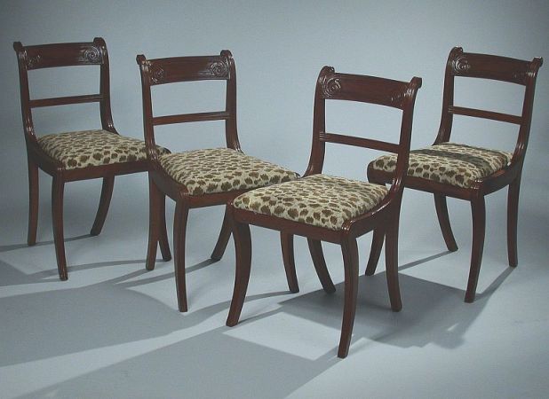 Lot image - Set of Six Regency Mahogany Dining Chairs