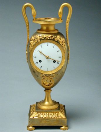 Lot image - Empire Gilt-Bronze Mantel Clock