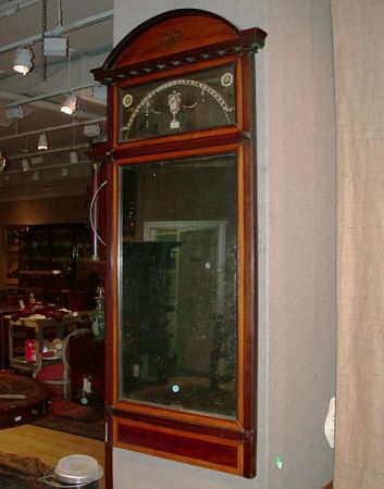 Lot image - Danish Neoclassical Inlaid Mahogany Mirror