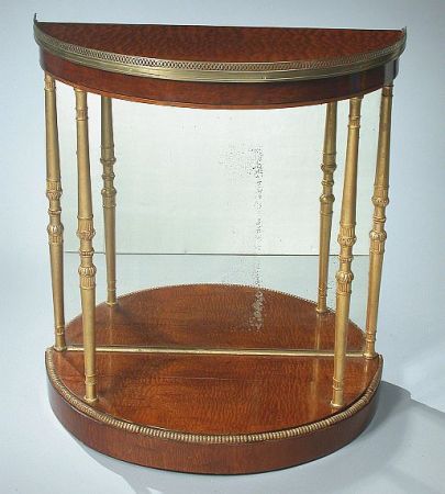 Lot image - Continental Neoclassical Parcel Gilt, Burl-Wood and Satinwood Console