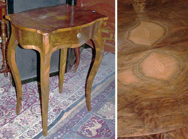 Lot image - Continental Rococo Walnut Side Table