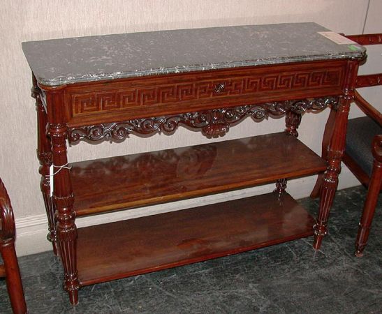 Lot image - Pair of Victorian Mahogany Three-Tier Etageres