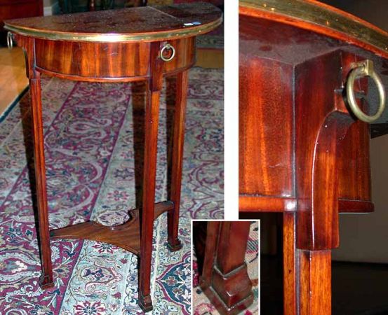 Lot image - Continental Brass Mounted Mahogany Side Table