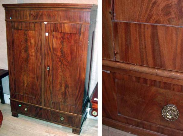 Lot image - Late Empire Mahogany Armoire