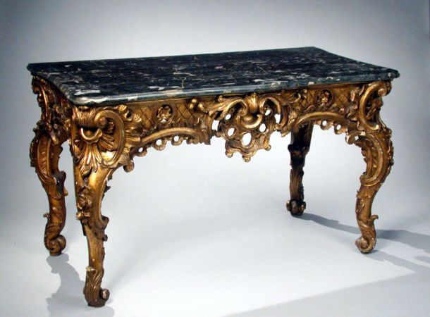 Lot image - Continental Rococo Gilt-Wood Console