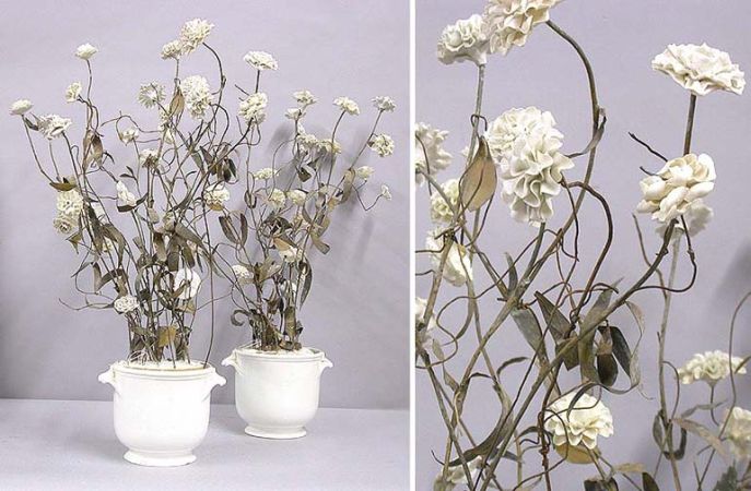 Lot image - Pair of French Porcelain Cachepots