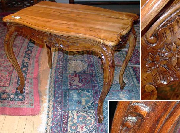 Lot image - Provincial Continental Rococo Walnut Side Table